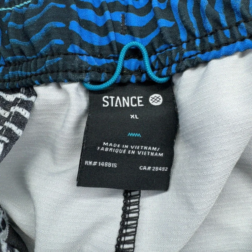 Stance Men's XL Performance Shorts Black Tie-Dye Stretch Athletic Casual Gym‎